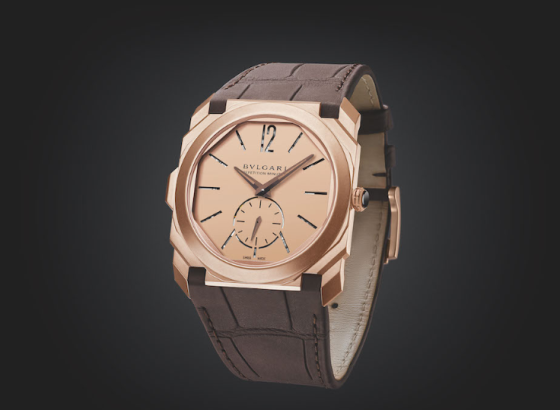 寶格麗(Bulgari)Octo Finissimo三問報時腕表噴砂玫瑰金
